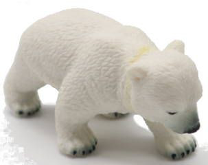 Papo Polar Bear Cub #50145 - Walking Pose, Vibrant White Fur