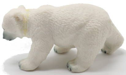 Papo Polar Bear Cub #50145 - Walking Pose, Vibrant White Fur