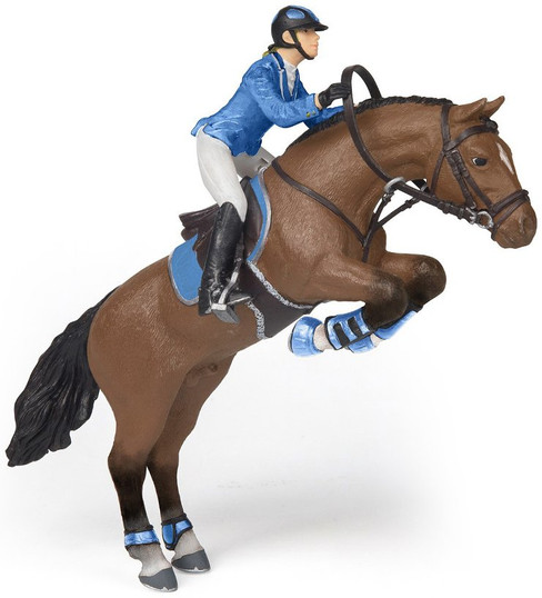 Papo Jumping Horse with Riding Girl