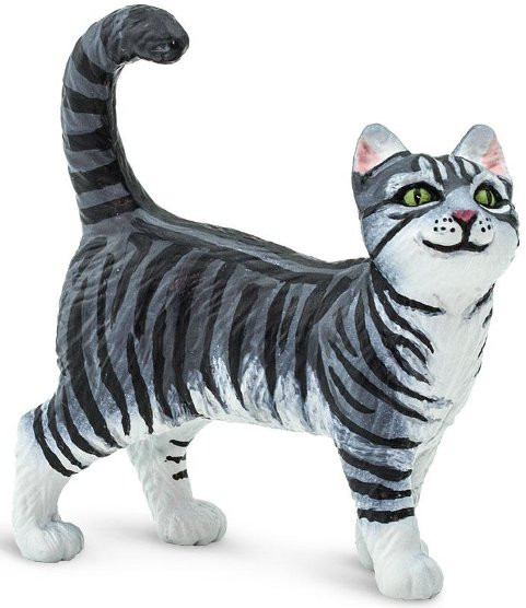 Safari Ltd. - Gray Tabby Cat #100128 - Excellent Strips