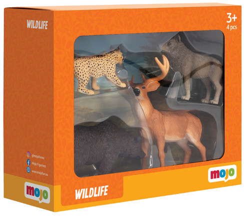 Mojo Toy Wildlife Playset - Wildlife Animals - Woodland Box Set B