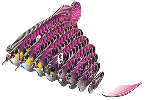 EUGY Asian Arowana 3D Puzzle #116 - construction image