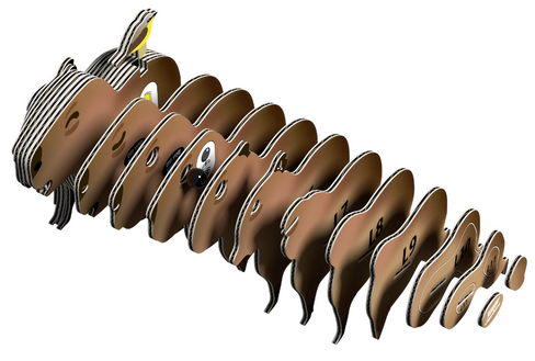 EUGY Capybara 3D Puzzle #120 - construction image