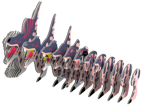 EUGY Spino 3D Puzzle #064 - construction image