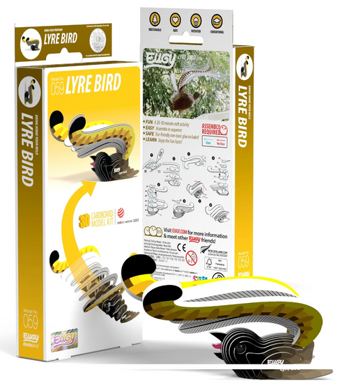 EUGY Lyre Bird 3D Puzzle #059 - Package image