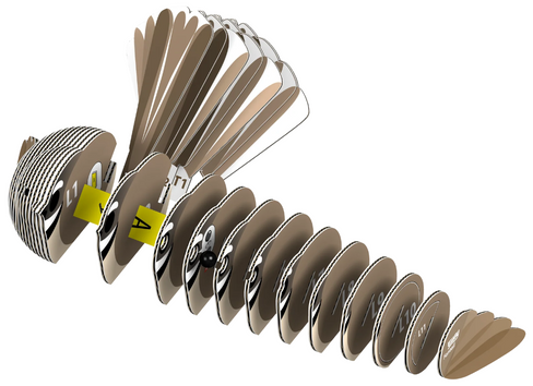 EUGY Fantail 3D Puzzle #002 - construction image