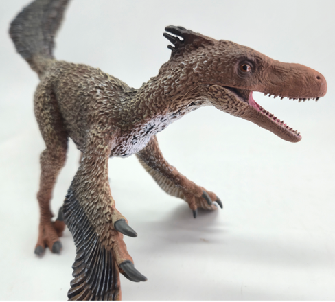 CollectA Feathered Velociraptor Deluxe 1:6 Scale #80010 jaw open Image
