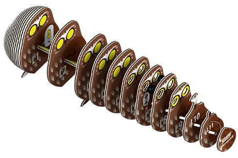 EUGY Morepork 3D Puzzle #036 - construction image