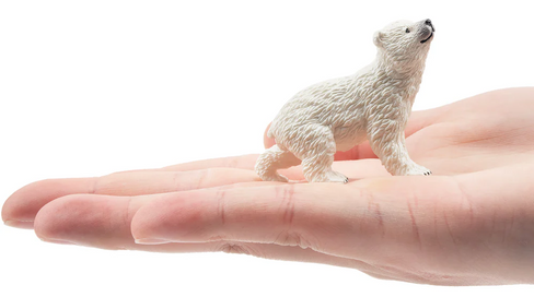 Toymany - Head-Raised Polar Bear cub #00265 size reference image
