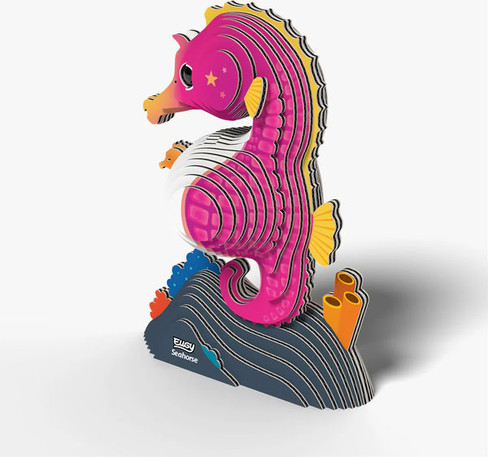 EUGY Seahorse 3D Puzzle #141 - Left Rear View