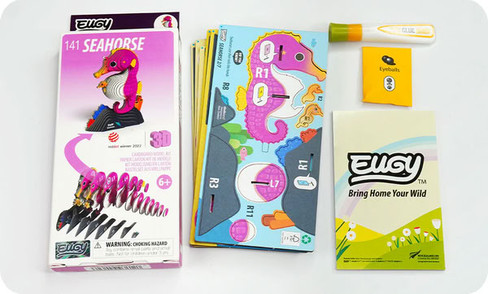 EUGY Seahorse 3D Puzzle #141 - Includes