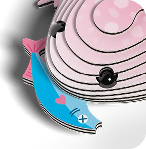 EUGY Axolotl 3D Puzzle 139 - Fish-holding mouth
