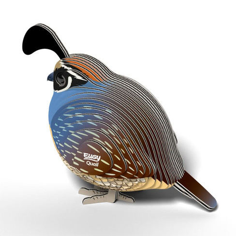 EUGY Quail 3D Puzzle #129 - Left Rear View