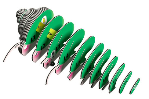EUGY Snail 3D Puzzle #143 - Exploded Construction View