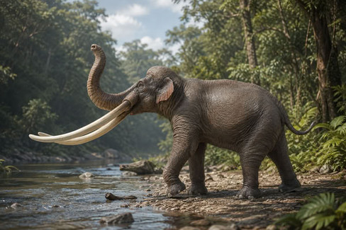 Haolonggood Palaeoloxodon - B #002-B - In Nature - AI Generated - Not the Actual Figure