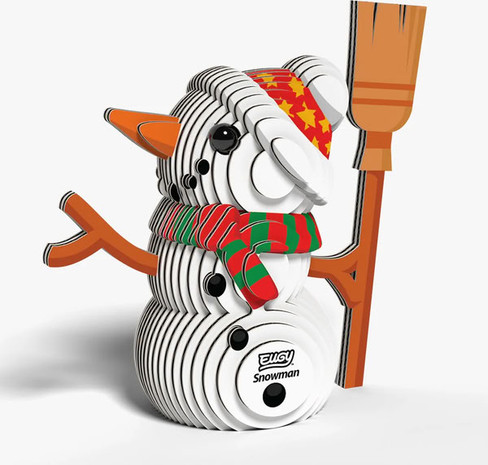EUGY Snowman 3D Puzzle #056 - Left Front View