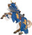 Papo Reared Up Horse with Unicorn Decorations - Blue