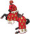 Papo Prince Phillip Horse in Red - Rearing Pose - Manufacturer Picture