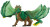 Schleich Jungle Dragon Figure - Front Angle View