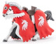 Unicorn Knight Horse  - Red (Papo)