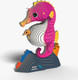 EUGY Seahorse 3D Puzzle #141 - Left Front View
