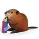 EUGY Beaver 3D Puzzle #127 - Left Front View