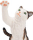 Toymany Waving Tabby and White Cat - Mini #00118 - Front View