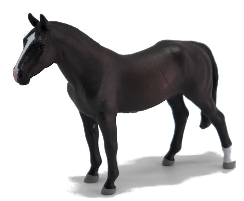 Collecta Bay Pferd Collecta Ardennes Stallion Bay - 16cm Pferdefigur Handbemalt Collecta Tierfigur