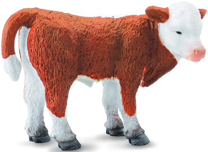 Figura De Vaca Hereford De Collecta, Pintada A Mano Y Realista - Para Coleccionistas Y Niños Mayores De 3 Años