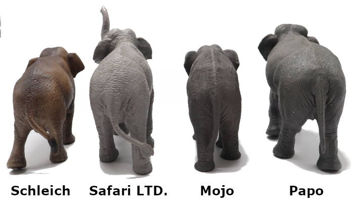 2023 Asian Elephant Toy Comparison Picture Backs