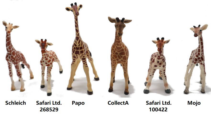 2023 Giraffe Calf Toy Comparison Picture Front