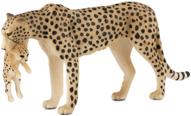 Mojo Cheetah Female with Cub #387167, Loving Mother and Baby