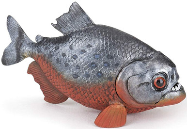 Papo Fish - Piranha #50253 - Vibrant Shiny Silver Scales