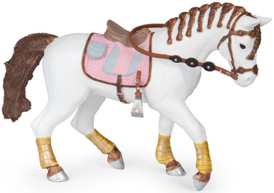 Papo Braided Main Horse #51525 - With Saddle and Reins