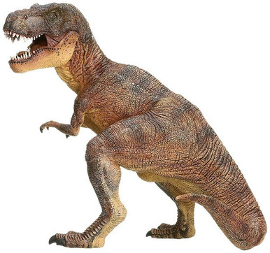 rexさん Papo Tyrannosaurus Rex #55001 - Brown, Moveable Jaw