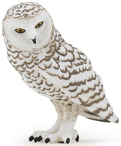 Papo Snowy Owl #50167 - Elegant Wise Bird - Piercing Eyes