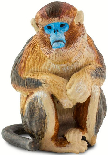 Safari Ltd. - Snub Nosed Monkey #100321 - Vibrant Blue Face