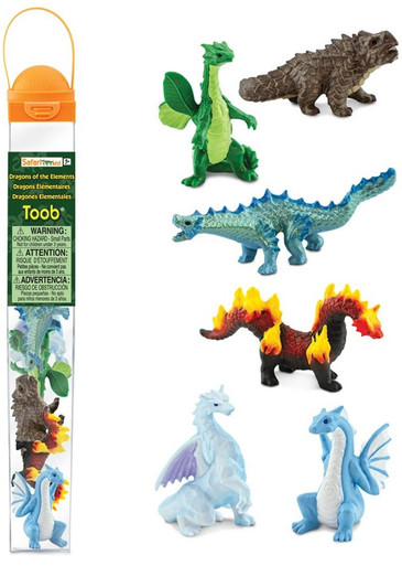 Safari Ltd. Dragons of the Elements Toob #100416 - 6 pieces