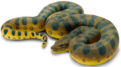 Safari Ltd. - Green Anaconda #100688 - Splotchy Olive Green