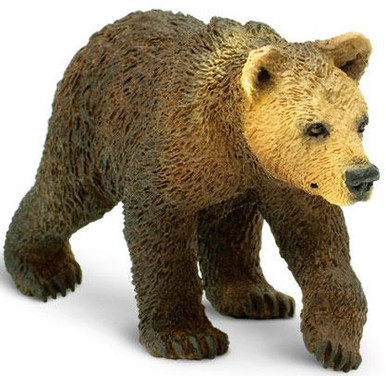 Safari Ltd. - Grizzly Bear Cub #181429 - Furry Pelt