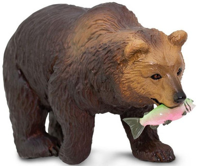 Safari Ltd. Grizzly Bear Fishing #281929 - Salmon in Mouth