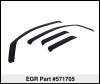 EGR 07-12 Chev Silverado 1500/2500/3500 Crw Cb In-Channel Window Visors - Set of 4 - Matte - 571705