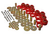 Energy Suspension Body Mount Set Inc. Hardware - Red - 5.4112R