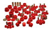 Energy Suspension 02-09 Nissan 350Z / 03-07 Infiniti G35 Coupe Red Hyper-Flex Master Bushing Set - 7.18108R
