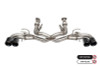 Corsa 2020-2024 Chevrolet Corvette C8 RWD 3in Valved Cat-Back Delete w/ NPP w/4.5in CF Black PVDTips - 21105CFBLK