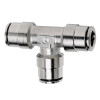 Firestone Union Tee 3/8in. Nickel Push-Lock Air Fitting - 25 Pack (WR17603105) - 3105