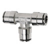 Firestone Union Tee 1/4in. Nickel Push-Lock Air Fitting - Single (WR17603461) - 3461