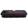 Ford Racing  Logo Stamped Steel Black Satin Valve Covers Black Crinkle - 302-072