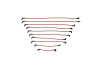 Ford Racing 9mm Spark Plug Wire Sets - Red - M-12259-R460