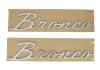 Ford Racing 21-23 Bronco Script Fender Badge - Silver - M-1447-BSS